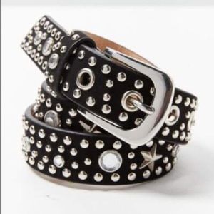 Urban Outfitters Black Studded Belt